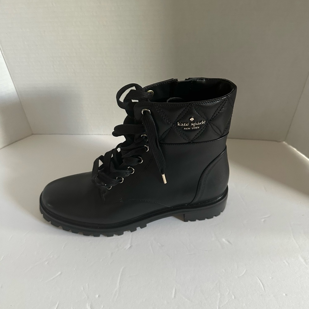 Kate Spade Black Combat Boots